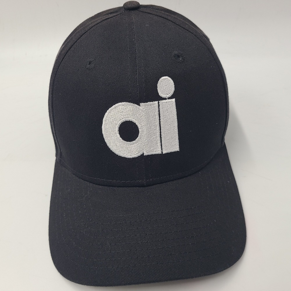 AI Hat Strapback New Era 9Forty Black White Artificial Intelligence Tech Logo‎